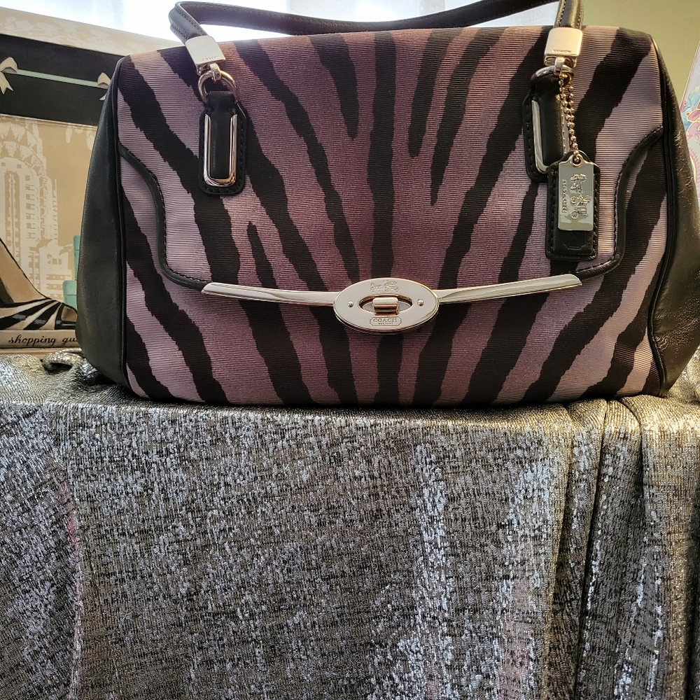 COACH MADISON EW ZEBRA PRINT